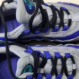 Kids Gray and Blue Athletic Shoes